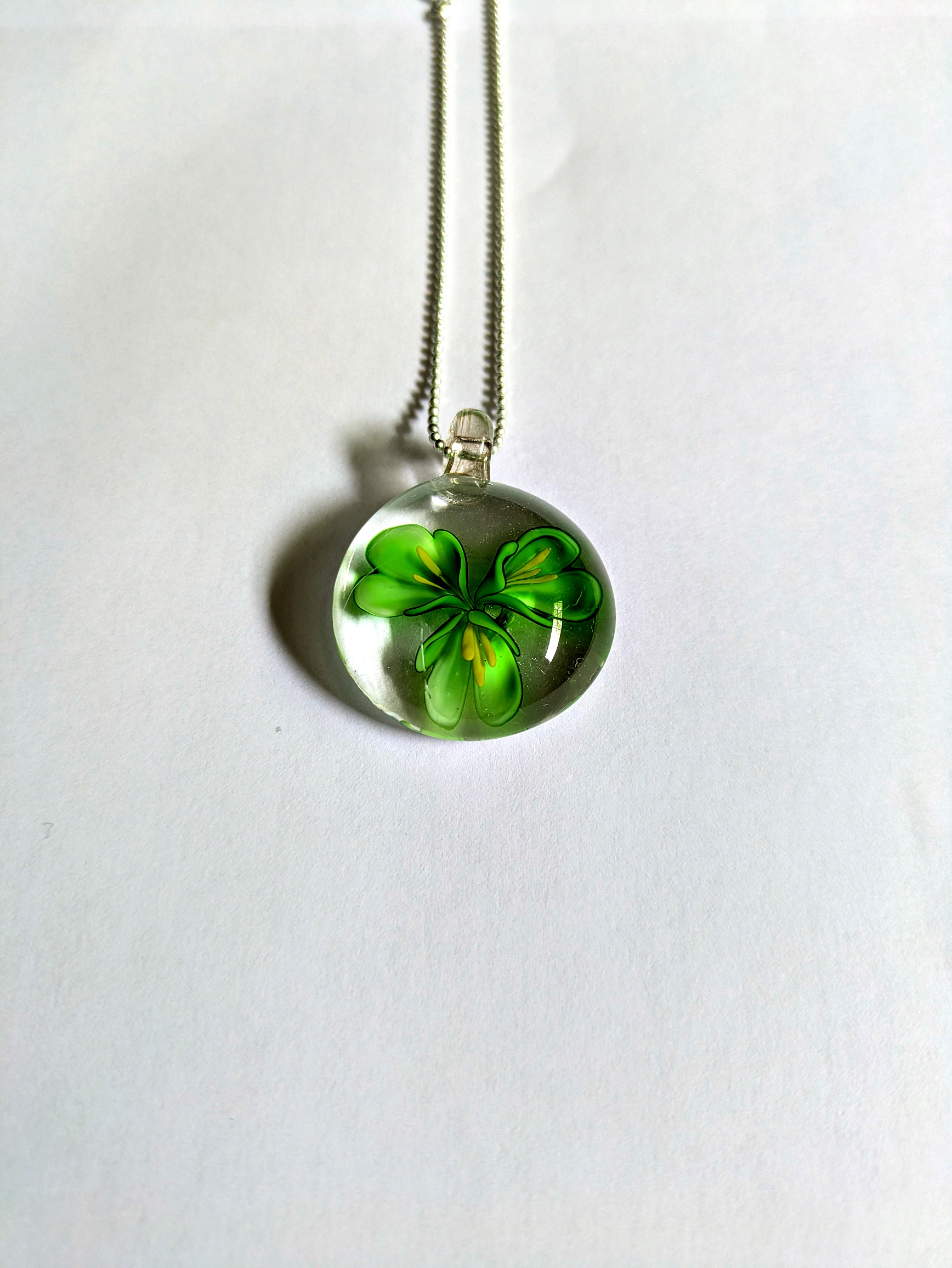 Three Leaf Clover Dome Pendant