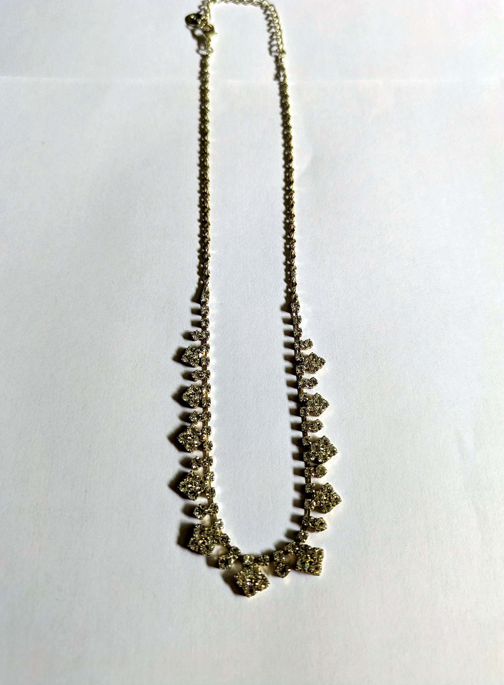 Crystal Floral Fringe Necklace
